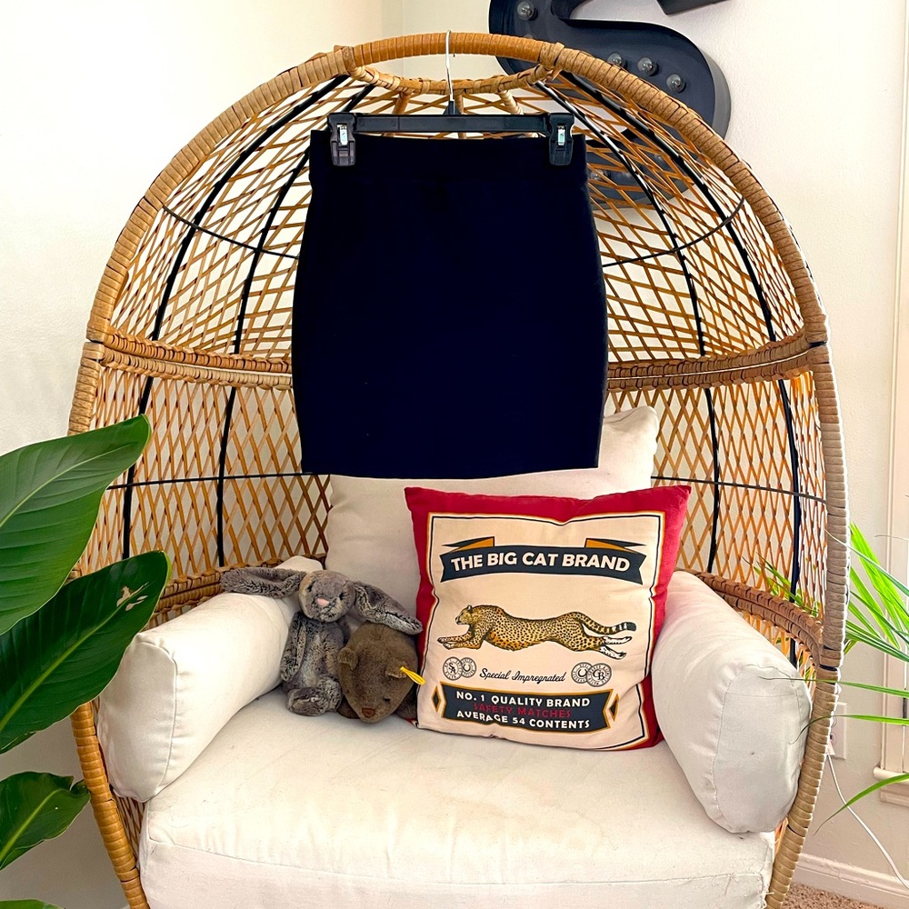 Black Bershka Body Con Skirt with Ring Zip